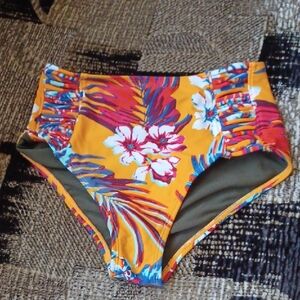4/$40 Colourful Floral Bikini Bottom - Size XS